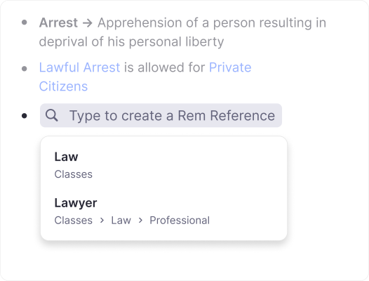 Clicking a reference to navigate in RemNote